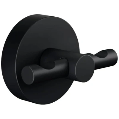 Afbeelding van tesa® MOON BLACK Badjashaak, mat zwart voor Badkamers in Industriële Stijl en Moderne Zonder Boren, Zelfklevend 50 mm x 65 53