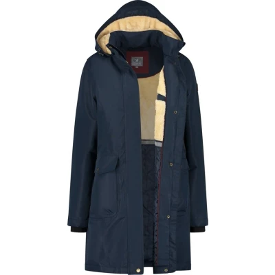 Afbeelding van MGO Suzan Dames Winterjas Waterdicht en Winddicht Parka met Teddy voering Blauw Maat S