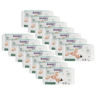 Afbeelding van Bambo Nature 100% Biologisch Afbreekbare Doekjes (14x 50 stuks)