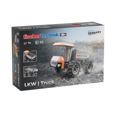 Afbeelding van fischertechnik Truck 576105 educatief constructiespeelgoed, vrachtwagen speelgoedbouwset voor kinderen vanaf 7 jaar, oranje