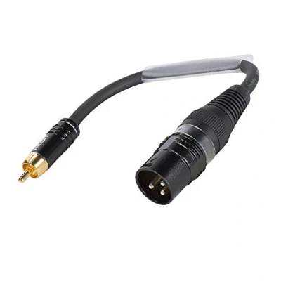 Afbeelding van SOMMER Kabel Adaptercable XLR(M)/RCA(M) 0.15m bk