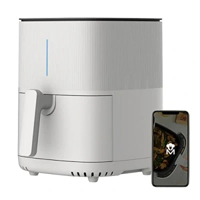 Afbeelding van MasterPro I Rocket 500 Hot Air Fryer, kleur wit, inhoud 5 liter en 1500 W vermogen, led touchscreen niet stick gecoate mand, diepvries, instelbare temperatuur 80 200 C