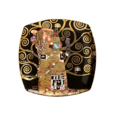 Afbeelding van Goebel Gustav Klimt Decoratief bord De vervulling Porselein 21cm met echt goud