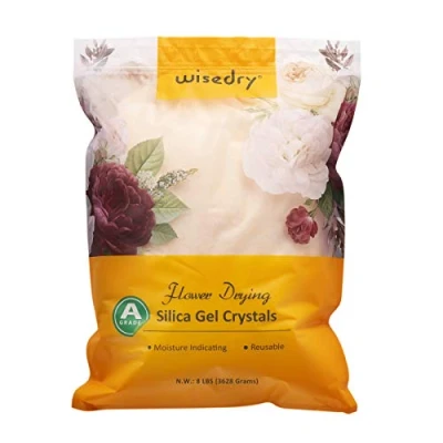 Afbeelding van wisedry 8 lbs Silicagel voor het drogen van bloemen fijne kristallen droogmiddel, herbruikbaar bloemconserveermiddel kleur indicatie