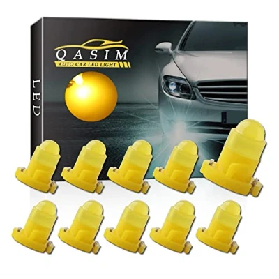 Afbeelding van Qasim 10x T4.2 LED lampen COB 1SMD Amber voor Auto Dashboard Instrument Snelheidsmeter Gauge Instrumentenpaneel Licht DC12V