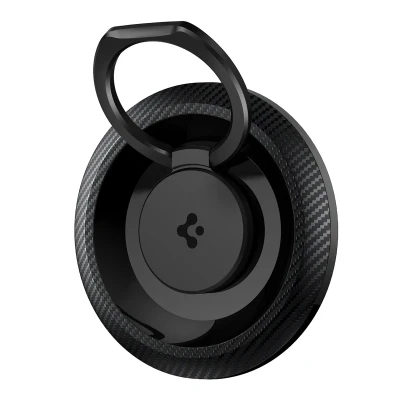 Afbeelding van Spigen O Mag Telefoonring MagSafe Carbon Zwart Metaal