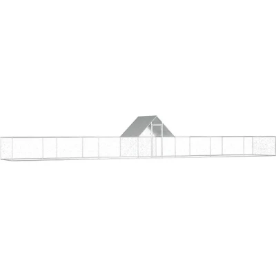 Afbeelding van vidaXL Kippenren 14x2x2 m gegalvaniseerd staal