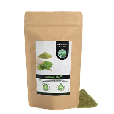 Afbeelding van Brandnetelpoeder (250g), gemalen brandnetel, 100% natuurlijk, zacht gedroogd en gemalen, natuurlijk zonder toevoegingen, veganistisch, brandnetelbladeren als poeder