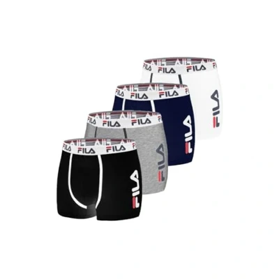 Afbeelding van Fila Boxershorts voor heren, katoen, ademend, stretch (4 stuks), maat S, a, S