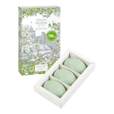 Afbeelding van Lily of the Valley (Woods Windsor) by Woods Windsor 62 ml Three 60 Luxury Soaps