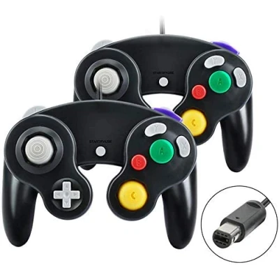 Afbeelding van Yideng Gamecube Controller, 2 Packs bedrade Controller Vibration Gamepad Compatibel met Gamecube/Wii U/Wii/PC/Switch zwart