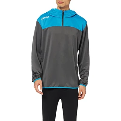 Afbeelding van Kempa Emotion 2.0 Hoody met 1 4 Rits Antraciet Blauw Maat 3XL
