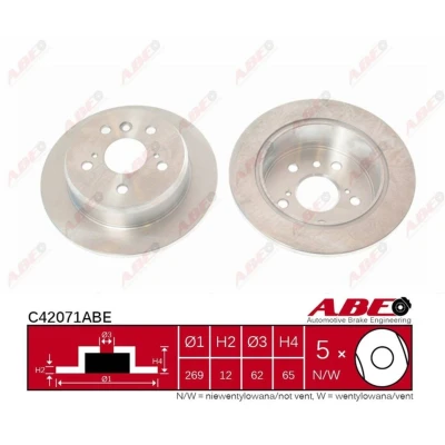 Afbeelding van ABE Remschijven C42071ABE