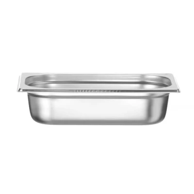 Afbeelding van HENDI Gastronorm container, temperatuurbestendig van 40 tot 300C, geschikt voor ovens, bain marie, koelkasten en vriezers, chafing dishes, 7.8L, GN 1/3, 325x176x(H)200mm, roestvast staal