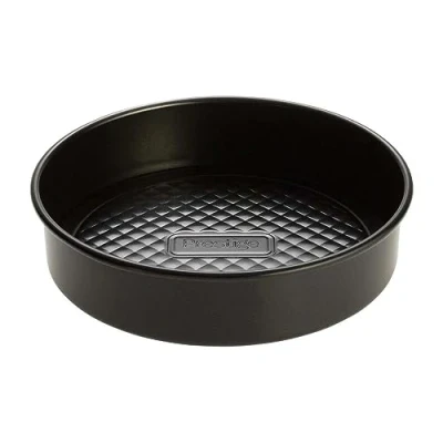 Afbeelding van Prestige Inspire ronde taartvorm met antiaanbaklaag, 21 cm losse basis sandwichcakevormen voor bakken, vriezer en vaatwasmachinebestendig, zware koolstofstalen bakvormen, zwart