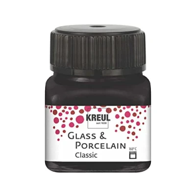Afbeelding van Glasverf Porseleinverf Zwart Classic Glazuur look Kreul 20 ml