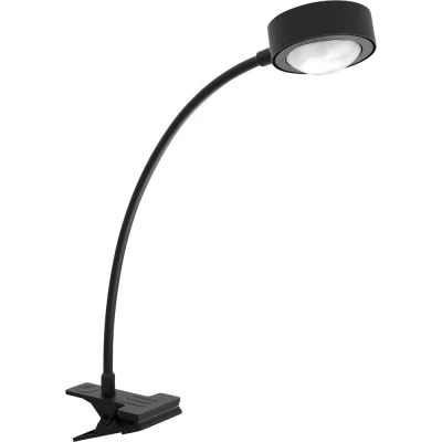 Afbeelding van LightMe tafellamp Powerlens Flex, klem, zwart