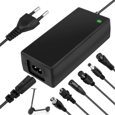 Afbeelding van Hoverboard oplaadkabel voor e scooter, 42 V 2 A oplader met 6 aansluitingen elektrische 36 voeding adapter Balance hoverboard, zelfbalancerende smart