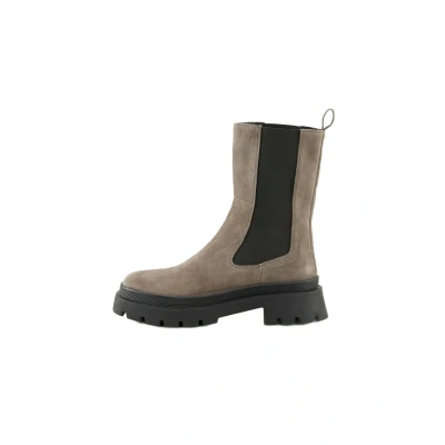 Afbeelding van TOM Tailor Enkellaarsjes met plateauzool, Dames, Maat: 39, Grey Leer