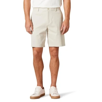 Afbeelding van Amazon Essentials Klassieke pasvorm 23 cm stretch chinoshorts voor heren (verkrijgbaar in groot en lang), steen, 38W