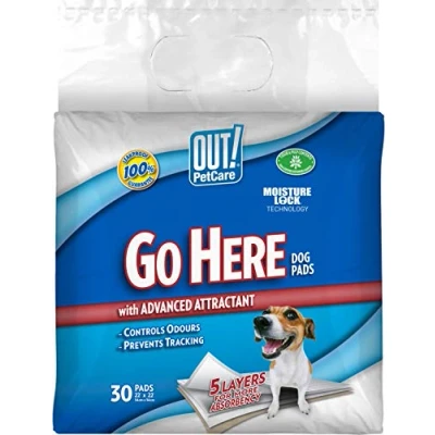 Afbeelding van OUT! Ga hier absorberende huisdier en puppy training pads 30