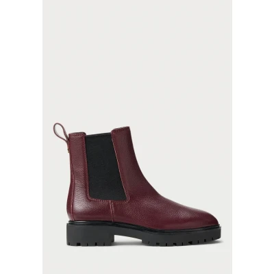 Afbeelding van Lauren Ralph Chelsea boots &#039;ALLYSON&#039; wijnrood / zwart