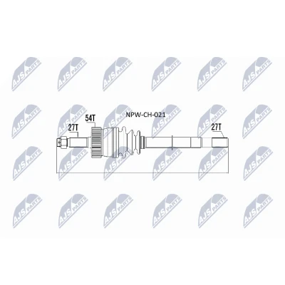 Afbeelding van Aandrijfas NTY NPW CH 021