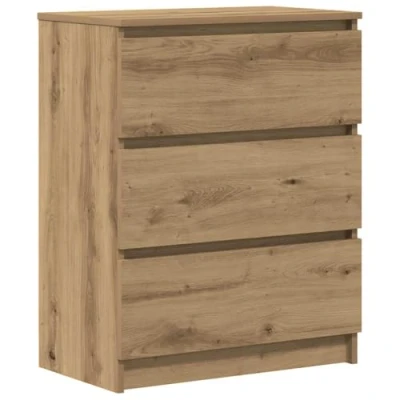 Afbeelding van vidaXL Dressoir 60x35x76 cm bewerkt hout artisanaal eikenkleur