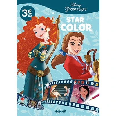Afbeelding van Disney Princesses Star Color Livre de coloriage pour enfants Dès 4 ans: Merida et Belle