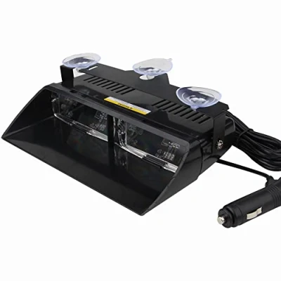 Afbeelding van 12 V Multi Gekleurde 16 LEDs Hoge Helderheid LED Wetshandhaving Noodbaken Gevaar Waarschuwing Strobe Licht Voor Auto Truck Trailer SUV Interne Dak/Dashboard/Voorruit met Zuignap
