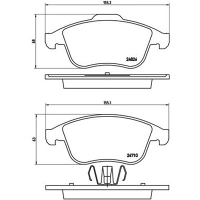 Afbeelding van Brembo Remblokset P 68 047