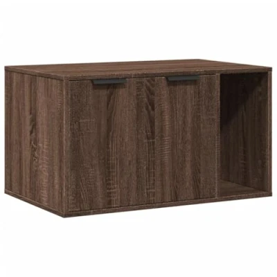 Afbeelding van Kattenbakkast 80x50x45 cm bewerkt hout bruin eikenkleurig