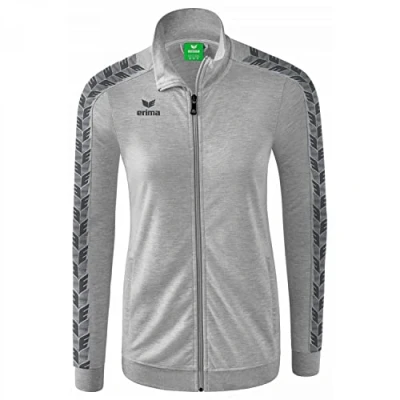 Afbeelding van Erima Essential Team Tracktop Jack Dames Licht Grey Melange / Slate Maat: 40