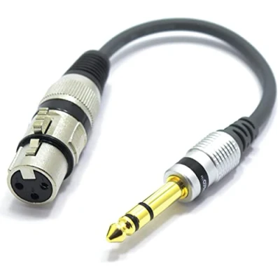 Afbeelding van VITALCO XLR Vrouwelijke naar 1/4 Jack Stereo Mannelijke Mic Adapter 6.35 &quot;Jack TRS 3 Pin Microfoon Audio Gebalanceerde Kabel Converter