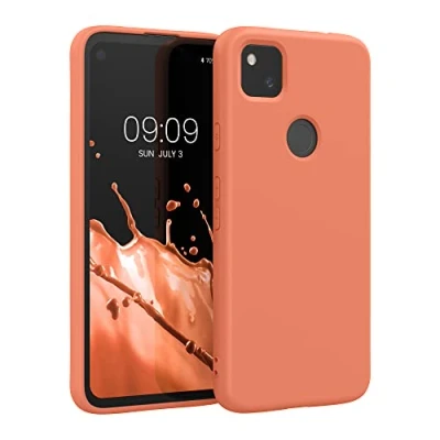 Afbeelding van kwmobile telefoonhoesje geschikt voor Google Pixel 4a Hoesje smartphone Back cover in neon koraal