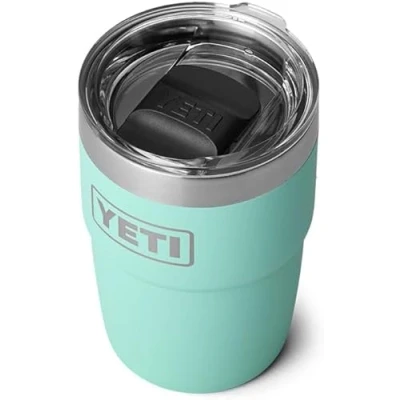 Afbeelding van YETI Rambler Cup, Vacuum Insulated Stainless Steel Stackable Cup with Magslider Lid, Seafoam, 8 oz (237 ml)