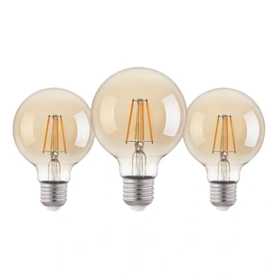 Afbeelding van Eglo Ledfilamentlamp Warm Wit G80 Amber E27 4w 3 Stuks