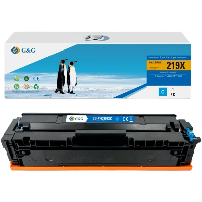 Afbeelding van G&amp;G 219X Toner Geschikt voor HP 219A W2191A W2191X cyaan Huismerk Hoge capaciteit