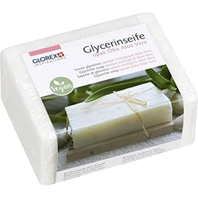 Afbeelding van Glorex GmbH 6 1600 162 glycerine zeep Öko met aloë vera, transparant, 1500 g