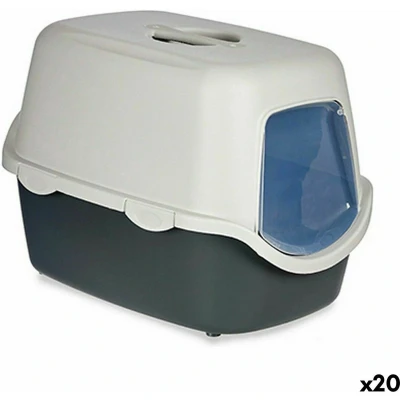 Afbeelding van Kattenbak Stefanplast Antraciet Lichtgrijs Plastic 56,5 x 39,5 39 cm (20 Stuks)