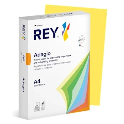 Afbeelding van REY® ADAGIO reprogramma papier, citroengeel, 80 g, A4, PEFC™, 500 vellen