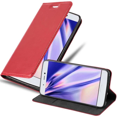 Afbeelding van Cadorabo Hoesje geschikt voor Xiaomi Mi 5s in APPEL ROOD Beschermhoes Case magnetische sluiting Cover