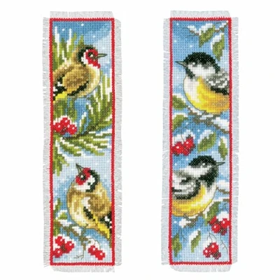 Afbeelding van Vervaco Vogels in winter set van 2 Bladwijzer PN 0151005