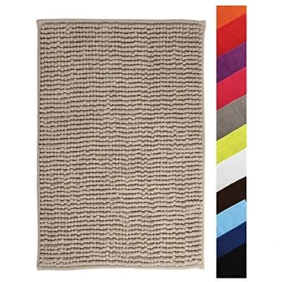 Afbeelding van MSV Badkamerkleed/badmat voor op de vloer beige 60 x 90 cm Microvezel Badmatjes