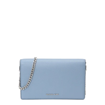 Afbeelding van Michael Kors JET SET FLAP Xbody Clutch, Dames, Maat: One Size, Chambray