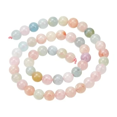 Afbeelding van NBEADS 1 Strand ongeveer 48 Stks/Strand Natuurlijke Morganite Ronde Kraal voor Sieraden Maken, 8mm, Gat: 1mm