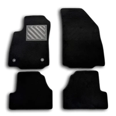 Afbeelding van Vloermatten voor Opel Mokka en X vanaf 2012 2020, precies passend, antislip, hakbeschermers van versterkt rubber, bevestigingsknoppen