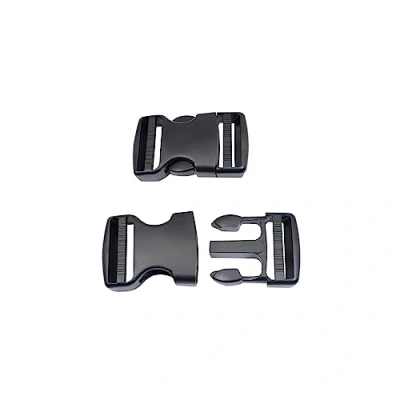 Afbeelding van BAIWOAK Plastic steekgespen, dubbele zij release gespen, clips, steeksluiting, kunststof kliksluiting, steekgesp, reservegesp, clipsluitingen voor rugzak, zwart, zwarte, 38mm 2Stück