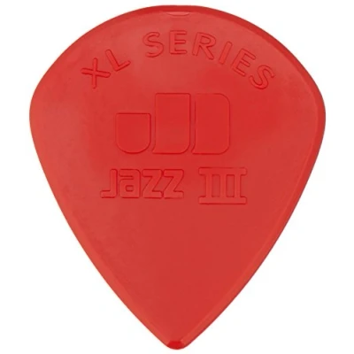 Afbeelding van Dunlop Nylon Jazz III XL 24 pack plectrumset rood