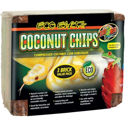 Afbeelding van Zoo Med Eco Earth Coconut Chips Kokosnootsubstraat 3 x 500gr